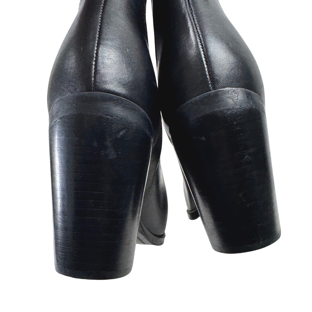 Marc Fisher LTD Gadri Ankle Boot Women 12 Black Leather Pointed Toe Block Heel - Picture 15 of 16